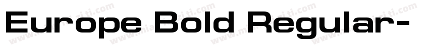 Europe Bold Regular字体转换
